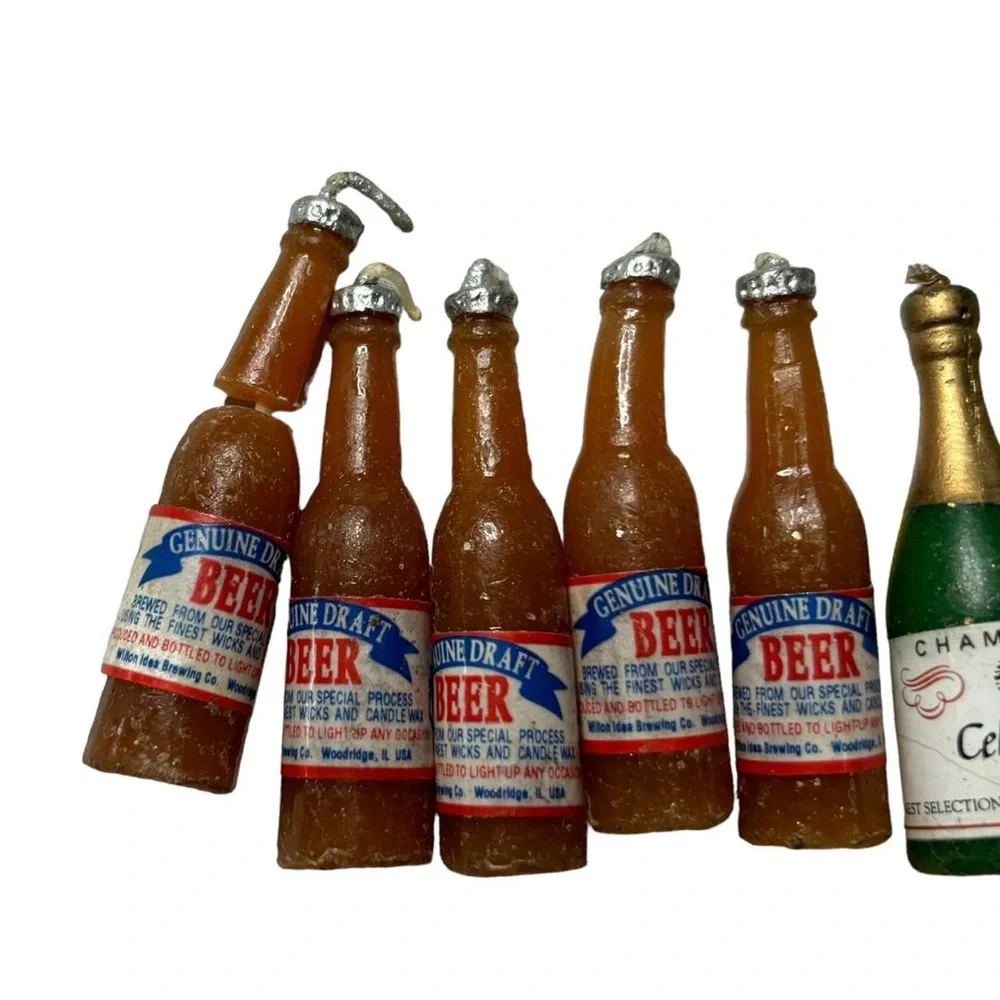 Vintage Beer & Champagne Candles